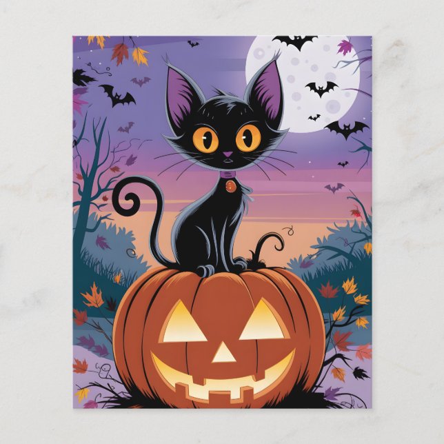 Flyer Minuit, le chat noir et la citrouille (Frente)
