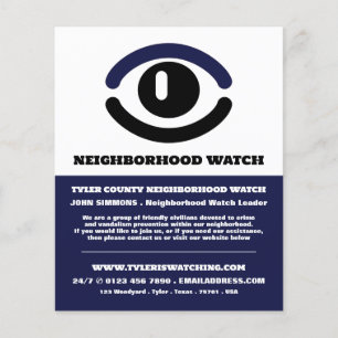 Flyer Mirando el ojo, anuncio de vigilancia de la comuni