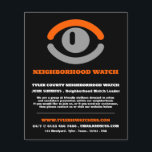 Flyer Mirando el ojo, anuncio de vigilancia de la comuni<br><div class="desc">Viendo Ojo,  Volante de publicidad de Neighborhood Community Watch por la Tienda de tarjetas de visita.</div>