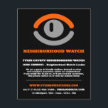 Flyer Mirando el ojo, anuncio de vigilancia de la comuni<br><div class="desc">Viendo Ojo,  Volante de publicidad de Neighborhood Community Watch por la Tienda de tarjetas de visita.</div>