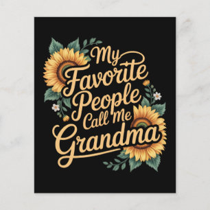 Flyer Mis personas favoritas me llaman abuela día de la 
