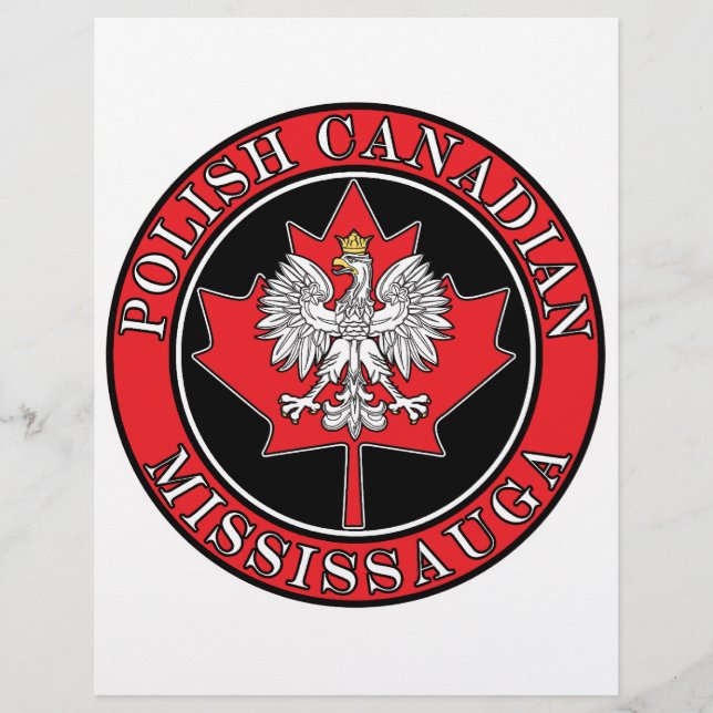 Flyer Mississauga Round Poland Canadian Leaf (Frente)