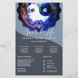 Flyer Místico Yin Yang, Servicio Espiritual Holístico