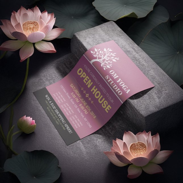 Flyer Moda Árbol Instructor de Yoga Terapia Salón Abiert (Subido por el creador)