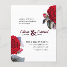 Moda Borgoña Rojo rosa. Blossom Nature Boda Inv