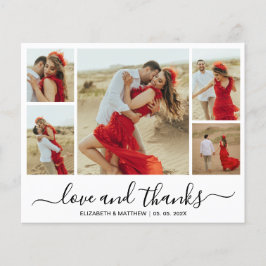 Flyer Moda Collage de fotos Boda de Presupuesto Gracias