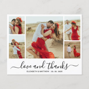 Flyer Moda Collage de fotos Boda de Presupuesto Gracias 