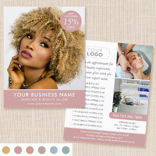 Flyer Moda Moderno maquillaje Salón de belleza Empresari