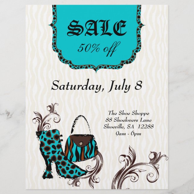 Flyer Moda Purse Boot Zebra Leopard Sale (Frente)