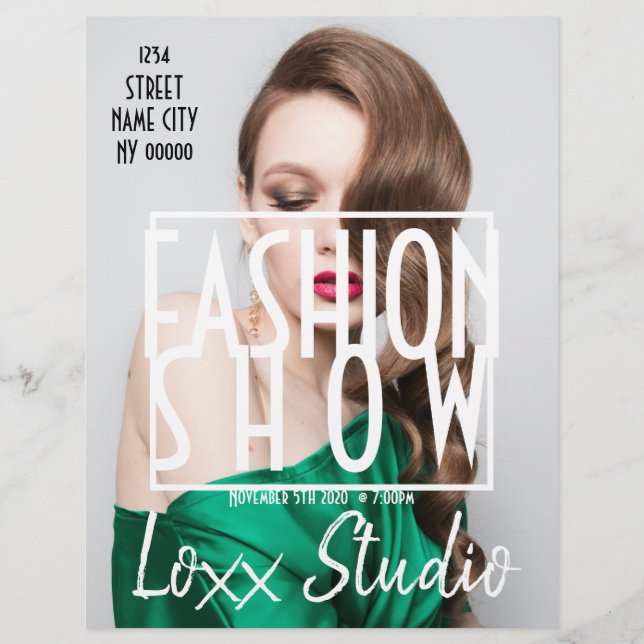 Flyer Moda Show Model Clothing (Frente)