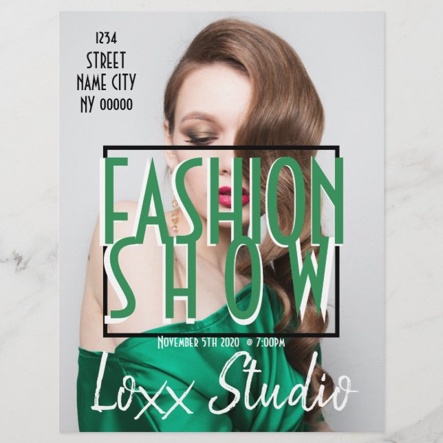 Flyer Moda Show Model Clothing (Frente)