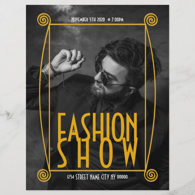 Flyer Moda Show Model Clothing (Frente)