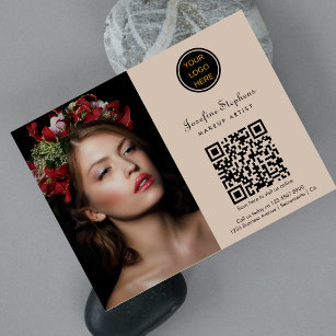 Flyer Modelo comercial de maquillaje de Artistas de pelu
