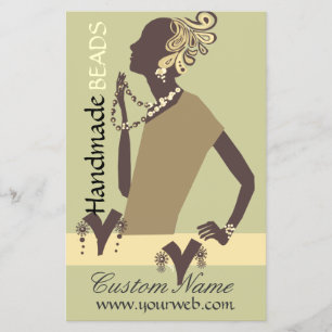 Flyer Modelo de joyería de moda mujer moderna cuentas