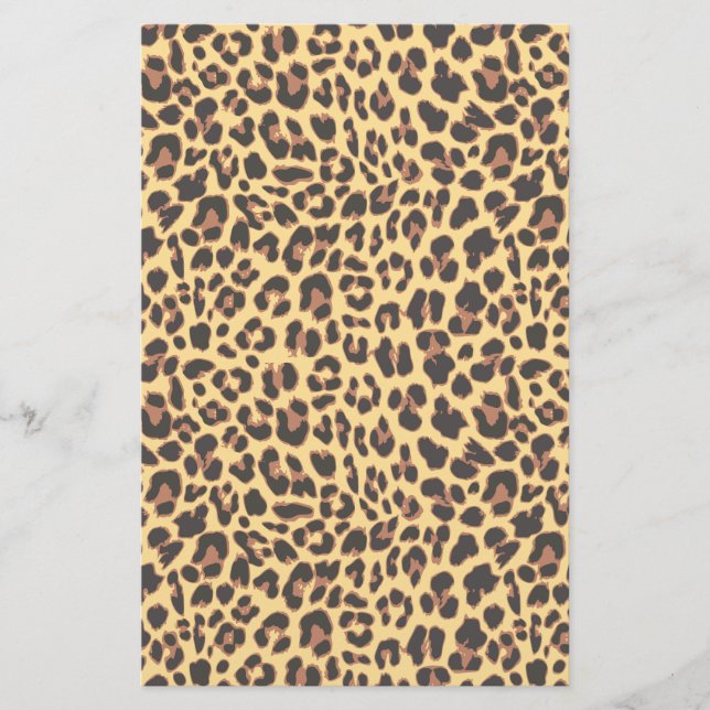 Flyer Modelo de la piel animal del estampado leopardo (Frente)