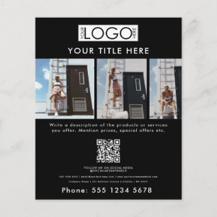 Flyer Modelo de moda promocional de negocios Negro