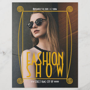 Flyer Modelo de ropa de pasarela de moda