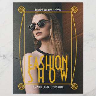 Flyer Modelo de ropa de pasarela de moda