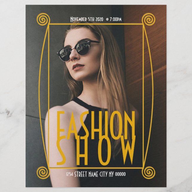 Flyer Modelo de ropa de pasarela de moda (Frente)