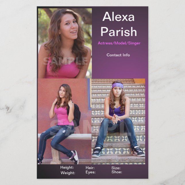 Flyer Modelo de tarjeta de comp de cabeza de un solo lad (Frente)