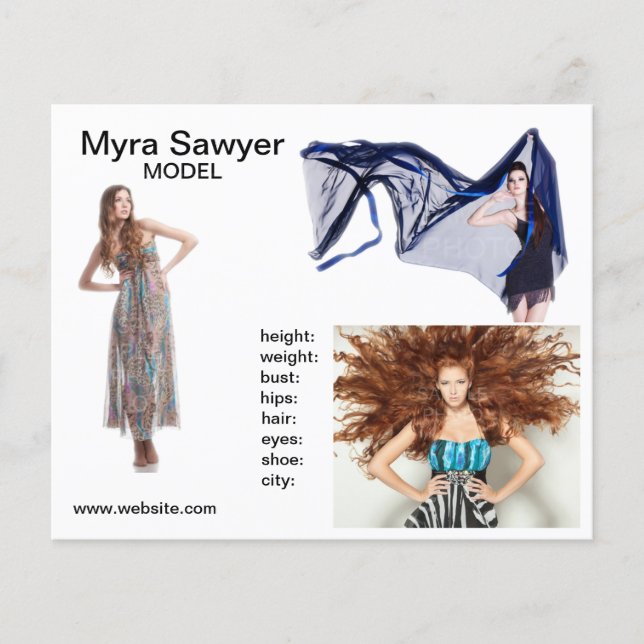 Flyer Modelos de tarjetas Zed - Cargar tus fotos (Frente)