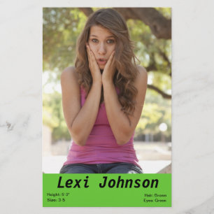 Flyer Modelos y actores de tarjetas Comp a precios asequ