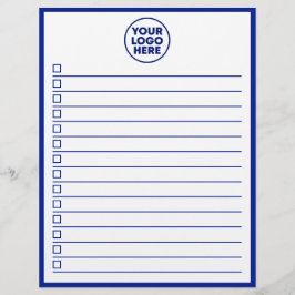 Flyer Modern Business Logo Navy Blue To Do List