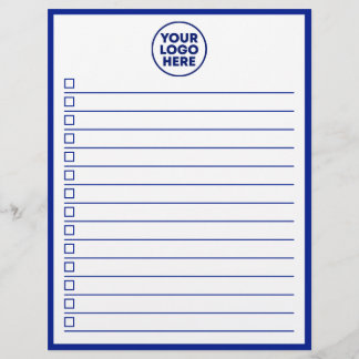 Flyer Modern Business Logo Navy Blue To Do List