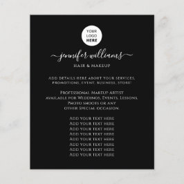 Flyer Modern Custom Logo Promotional Black Minimalist