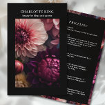 Flyer Modern Flower Salon Pricelist<br><div class="desc">Custom Modern Floral Salon Price List Flyers.</div>