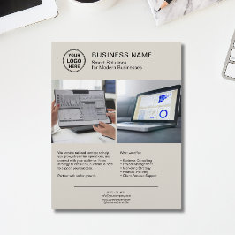 Flyer Modern Logo Photo Professional Services Business