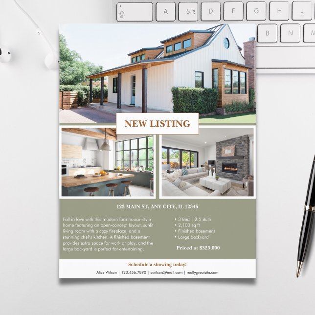 Flyer Modern New Listing Real Estate Marketing (Subido por el creador)