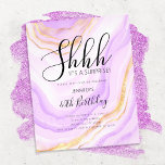 Flyer Modern Purple 40th Birthday Watercolor Purpurina<br><div class="desc">Elegante plantilla de Purpurina de  de color púrpura de Fiesta de cumpleaños número 40. Ideal para fiestas de cumpleaños para hombres y mujeres.</div>