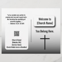 Modern White Gradient Church Bulletin