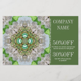 Flyer moderna cadera verde diamante brilla moda femenina