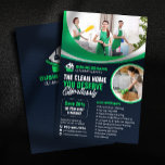 Flyer Moderna casa de empleada doméstica Limpieza de cas<br><div class="desc">Aumente su marketing comercial de limpieza con esta plantilla de volante profesional y llamativa. El diseño contemporáneo y la combinación de colores vivos atraen la atención, mientras que el diseño claro garantiza que la información clave se destaque. Personalizar fácilmente el texto, las fotos y el logotipo para que coincidan con...</div>