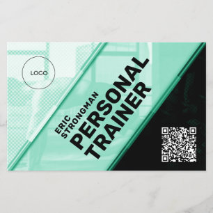 Flyer Moderna fitness de estilo geométrico futurista