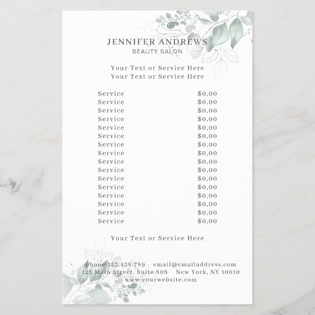 Flyer Moderna, verde (Frente)