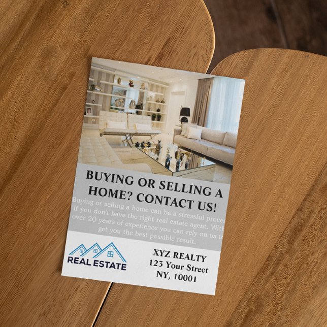 Flyer Moderna y elegante foto de Realty del agente inmob (Real Estate Home Selling Custom Flyer)
