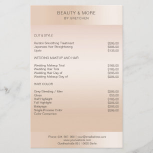 Flyer Moderne minimale Beige Hautfarbe
