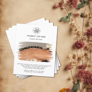 Flyer Moderno Añadir su logotipo Tipografía Foto Blanco