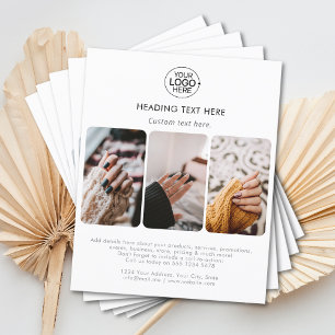 Flyer Moderno Añadir su logotipo Typografía Cuadrícula f