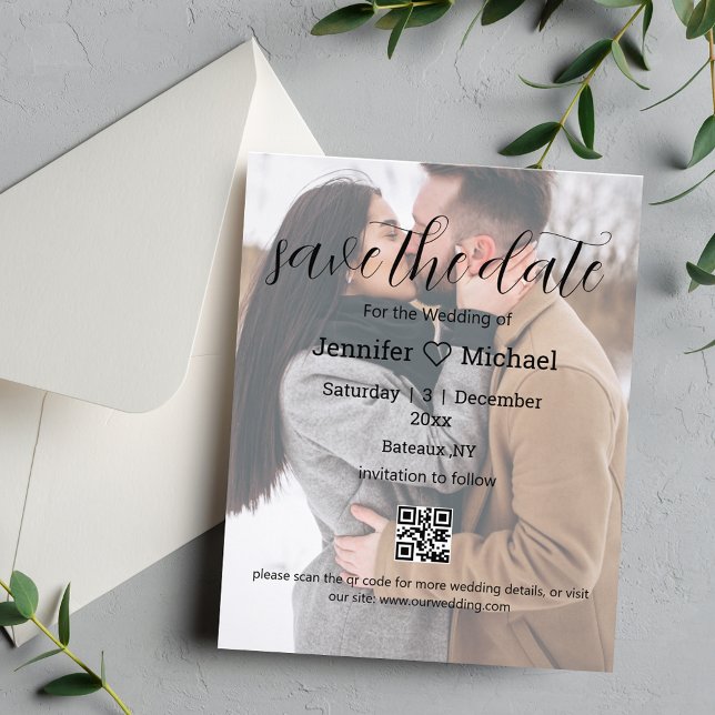 Flyer moderno guardar el boda de fotos de la pareja de c (Subido por el creador)