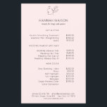 Flyer Moderno, Line Art, Woman, Leafy, Salon, Pricelista<br><div class="desc">Moderno,  Line Art,  Mujer,  Leafy,  Salon,  Pricelista,  Volantes.</div>
