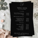 Flyer Moderno, Line Art, Woman, Leafy, Salon, Pricelista<br><div class="desc">Moderno,  Line Art,  Mujer,  Leafy,  Salon,  Pricelista,  Volantes.</div>