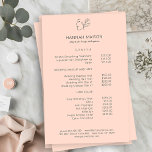 Flyer Moderno, Line Art, Woman, Leafy, Salon, Pricelista<br><div class="desc">Moderno,  Line Art,  Mujer,  Leafy,  Salon,  Pricelista,  Volantes.</div>