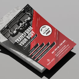 Flyer Moderno logotipo rojo y negro para deportes Photo