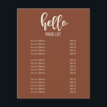 Flyer Moderno Mínimo Tones de la Tierra Nails Salon Pric<br><div class="desc">Moderno Mínimo Tones de Tierra Nails Salon Price List Flyer</div>