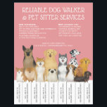 Flyer Moderno perro Walker Mascota Sitter Rosa Simple St<br><div class="desc">Atrae a los clientes con nuestro moderno viajero de tira simple rosada Mascota Sitter. Este folleto es perfecto para mostrar sus servicios con estilo y profesionalidad.</div>