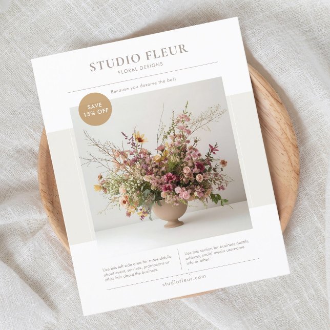 Flyer Moderno Photo Floral Business Marketing (Subido por el creador)